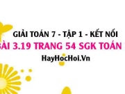 Bài 3.19 SGK Toán 7 tập 1 Kết nối tri thức